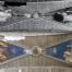 Remplissage de quatre voûtes (seulement deux sur les photos) à partir de tableaux de Giotto pour en faire des images passées aux rayons X (tableaux d'après Greschny en surimpression) - le tout sur photoshop